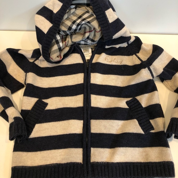 Children’s Burberry Striped Sweater Sz 3 - Picture 1 of 5